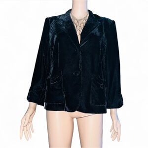 American Vintage Black Velvet Blazer